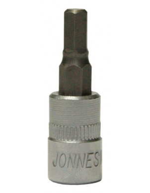 Головка торцевая 1/4 DR, с шестигранной вставкой Hex 6 мм, L-37 мм, Jonnesway S09H206 фото 1