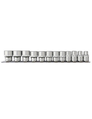 Набор головок торцевых 3/8"DR, 8-19 мм, 12 предметов, Thorvik S12S1112SM (54359) на держателе фото 1