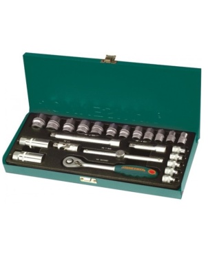 Набор головок 3/8 DR, 6-22 мм, 24 предмета, Jonnesway S04H3125S фото 3