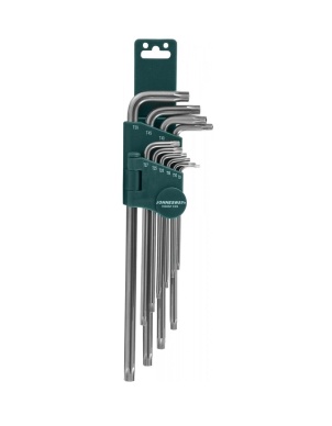 Набор ключей Torx с центрированным штифтом Extra Long Т9-Т50 (10 шт) Jonnesway H08S110S фото 1