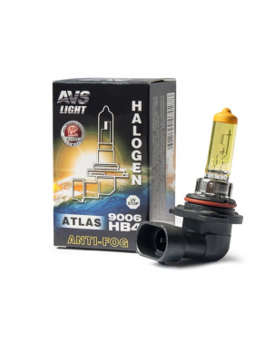 Галогенная лампа AVS ATLAS ANTI-FOG BOX желтый HB4/9006.12V.55W (1шт.) фото 1