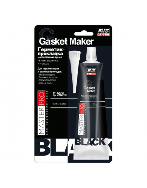 Герметик-прокладка маслостойкий (черный) Master Pro AVS AVK-346 (85 гр.) фото 1