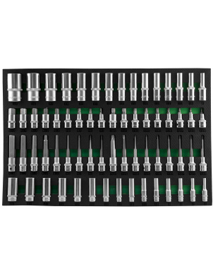 Набор инструментов, 66 предметов в EVA ложементе 560x400 мм, Jonnesway S04HD4366SV фото 1