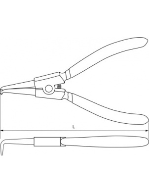 Щипцы для стопорных колец (загнутый разжим 90°, 180 мм) Thorvik ERBP180 (52191) фото 2