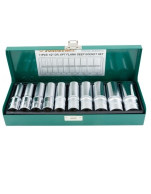 Набор головок 1/2 DR, 10-24 мм, 11 предметов, Jonnesway S04HD411S фото 1