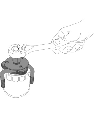 Съемник масляных фильтров, краб с цилиндрическими захватами, 65-120 мм, Thorvik AOFWJ32 фото 2