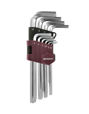 Набор ключей торцевых шестигранных, H1.5-H10, 10 предметов, Thorvik HK10S (53034) фото 1