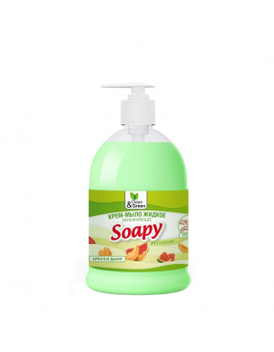 Крем-мыло жидкое увлажняющее с дозатором "Soapy" арбуз и дыня, 500 мл, Clean&Green CG8112 фото 1