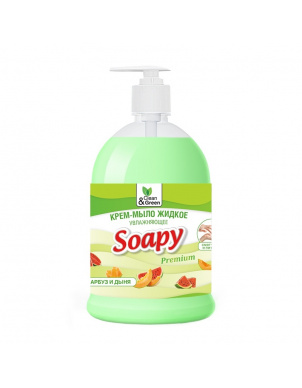 Крем-мыло жидкое "Soapy" арбуз и дыня, увлажняющее с дозатором 1000 мл, Clean&Green CG8117 фото 1
