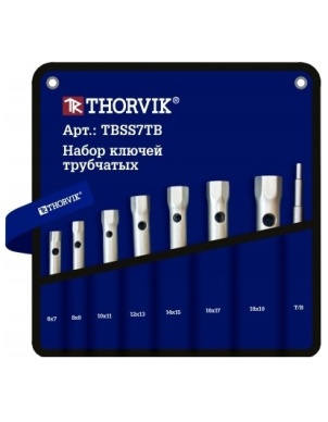 Набор ключей трубчатых в сумке, 6-19 мм, 7 предметов, Thorvik TBSS7TB (53737) фото 1