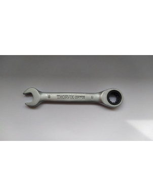 Ключ комбинированный трещоточный короткий, 8 мм, Thorvik CSRW08 (53517) фото 1