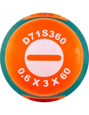 Отвертка стержневая шлицевая ANTI-SLIP GRIP, SL3.0х60 мм, Jonnesway D71S360 (46118) фото 2