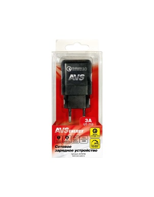 Сетевое зарядное устройство USB AVS UT-713 Quick Charge (1.5-3A, 1 порт) A07979S фото 4