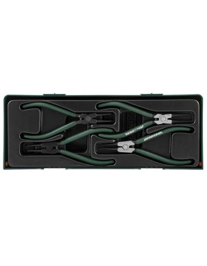 Ложемент с пластиковой крышкой, набор щипцов 7" для стопорных колец, 4 предмета., Jonnesway AG010002SC (49113) фото 1