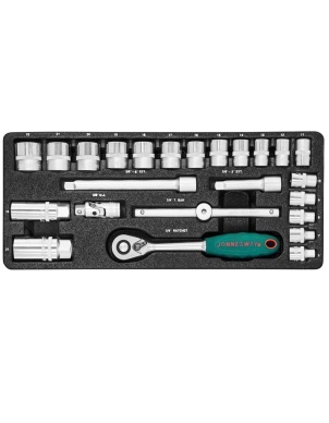 Набор головок 3/8 DR, 6-22 мм, 24 предмета, Jonnesway S04H3125S фото 4