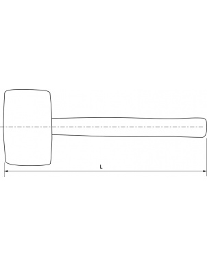 Киянка резиновая 900 гр, Thorvik WHRM90 фото 2