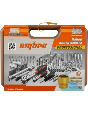 Набор инструментов с 12-гранными головками, Ombra OMT94S12, 94 предмета фото 1