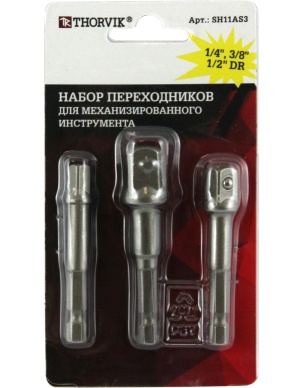 Набор переходников для механизированного инструмента HDR X SDR, 3 предмета, Thorvik SH11AS3 (54372) фото 2
