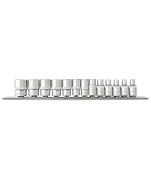 Набор головок торцевых 12-гранных 1/4"DR, 4-14 мм, 13 предметов, Thorvik S11S1213SM (54356) на держателе фото 1