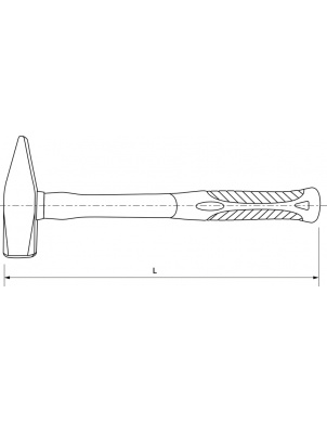 Молоток слесарный с фиберглассовой рукояткой 500 гр, Thorvik PHH500 фото 2