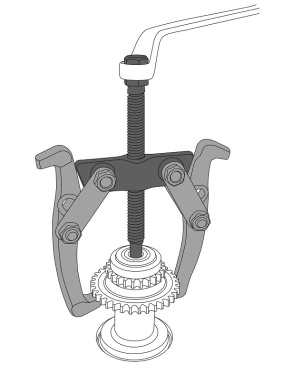Съемник с двумя поворотными двусторонними захватами 150 мм, диапазон 60-152 мм, Thorvik AGP26 фото 3