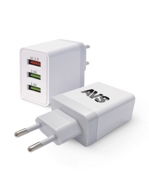 Сетевое зарядное USB устройство AVS UT-730 (3 порта, QC 3.0, 3A) A85226S фото 1