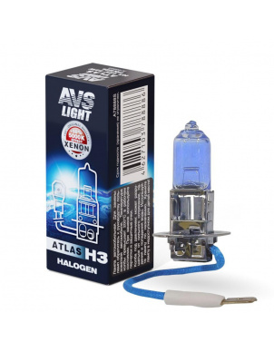 Лампа галогенная AVS ATLAS BOX /5000К/ H3.12V.55W (1 шт.) фото 1