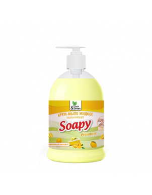 Крем-мыло жидкое увлажняющее "Soapy" бисквит, 500 мл, с дозатором Clean&Green CG8110 фото 1