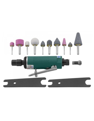 Бормашинка пневматическая 152 мм, с насадками, 6 мм, 25000 об/мин, 113 л/мин, Jonnesway JAG-0903RMK фото 1