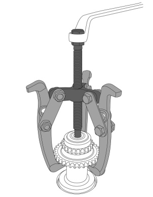Съемник с тремя поворотными двусторонними захватами 150 мм, диапазон 60-152 мм, Thorvik AGP36 фото 3
