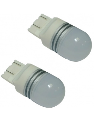 Светодиодная лампочка T088B T20/белый/(W3x16D) 6SMD 3030, 2 contact,10-30V (2 шт.) фото 1