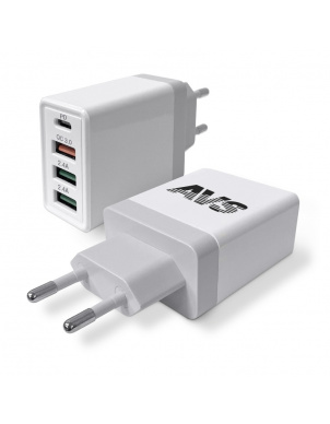 Сетевое зарядное USB устройство AVS UT-732 (4 порта, QC 3.0, PD Type C, 3A) A85225S фото 1
