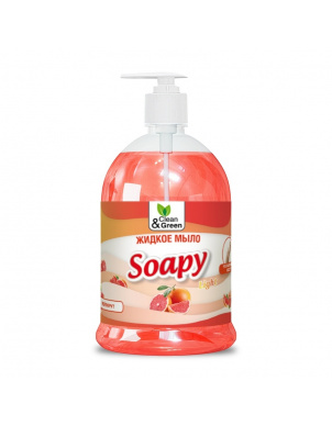 Жидкое мыло Soapy – Грейпфрут, с дозатором 1000 мл, Clean&Green CG8239 фото 1