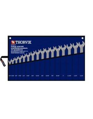 Набор комбинированных дюймовых ключей 1/4"-1-1/4" (16 шт) Thorvik CWIS0016 (52917) фото 3